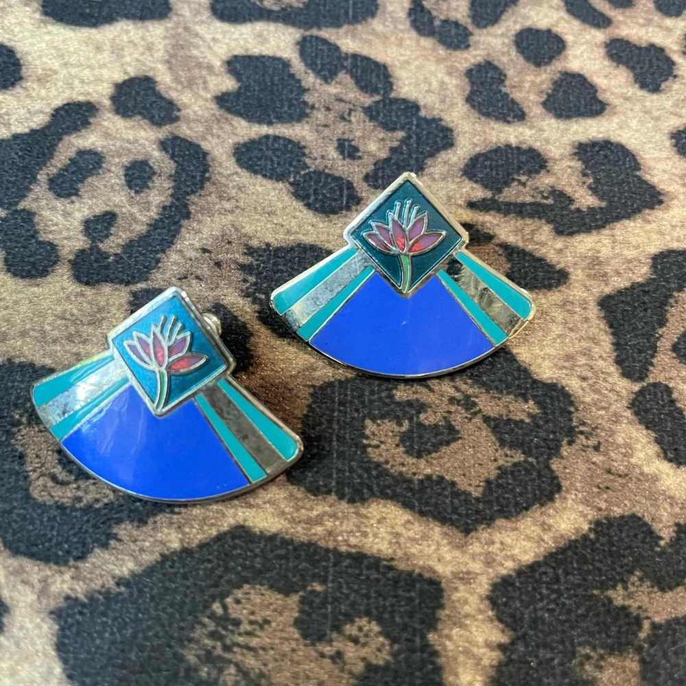 Laurel birch earrings blue aqua